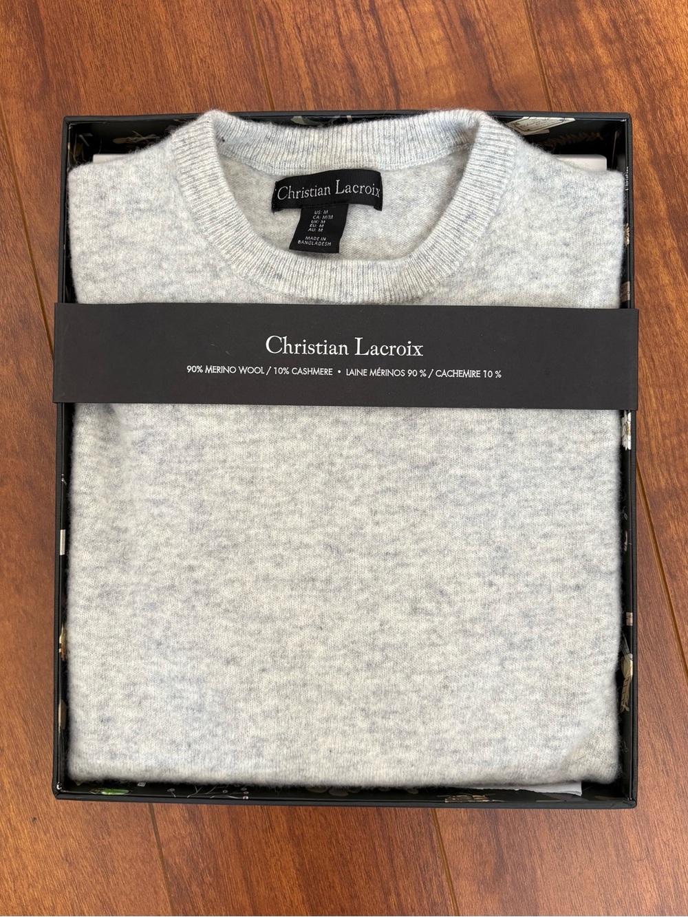 Christian Lacroix Light Gray Crewneck Sweater